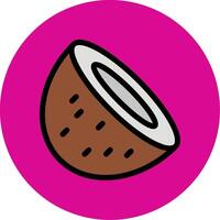Coconut Colorful Icon vector