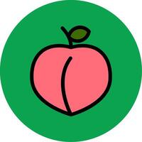 Peach Colorful Icon vector