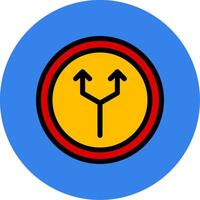 Junction Colorful Icon vector