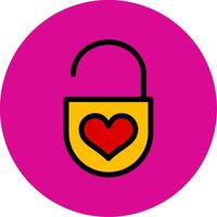 Pad Lock Colorful Icon vector