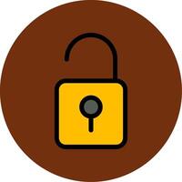 Open Lock Colorful Icon vector
