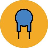 Capacitor Colorful Icon vector