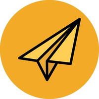 Paper Plane Colorful Icon vector