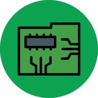 Pcb Board Colorful Icon vector
