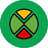 Pie Chart Colorful Icon vector
