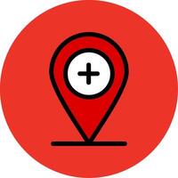 Add Location Colorful Icon vector