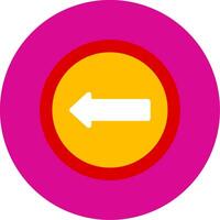 Keep Left Colorful Icon vector