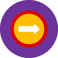 Keep Right Colorful Icon vector
