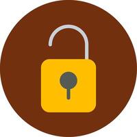 Open Lock Colorful Icon vector