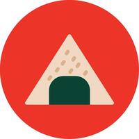 Onigiri Colorful Icon vector