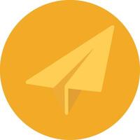 Paper Plane Colorful Icon vector
