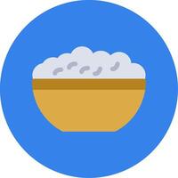 Rice Bowl Colorful Icon vector