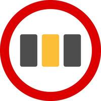 Zebra Crossing Colorful Icon vector