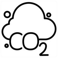 CO2 and carbon icon concept vector