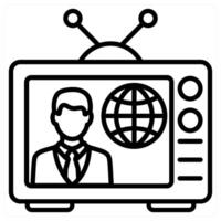TV News and media icon concept vector