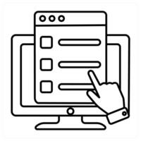 online survey and poll icon concept vector