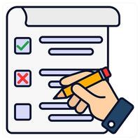 survey form and poll icon concept vector