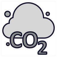 CO2 and carbon icon concept vector