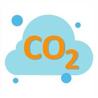 CO2 and carbon icon concept vector