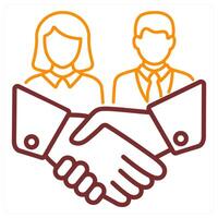 business partner and deal icon concept vector