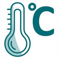 celsius and heat icon concept vector