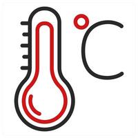 celsius and heat icon concept vector