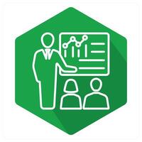 training and skill icon concept vector