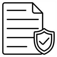 insurance policy document and policy icon concept vector