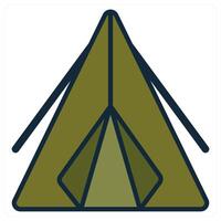 camping tent and tent icon concept vector
