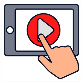 tutorial and learning icon concept vector