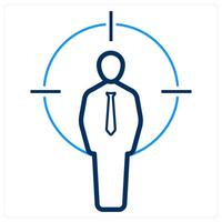 Target Customer and focus group icon concept vector