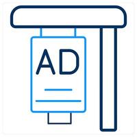 Ad Board and ad board icon concept vector