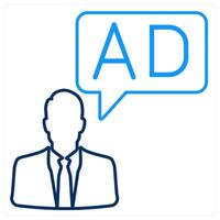 Ad Manager and marketing icon concept vector