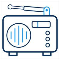 Radio Ad and radio ad icon concept vector