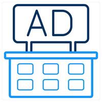 Ad Board and ad board icon concept vector