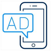 Mobile Advertising and mobile icon concept vector