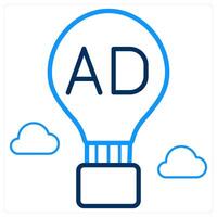 Balloon Ad and air icon concept vector