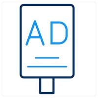 Ad Board and ad board icon concept vector