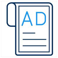 Ad Content and ad icon concept vector