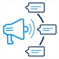 Promotion Method and ads icon concept vector