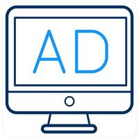 Banner Ad and online icon concept vector