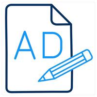 Compose Content and script iocn concept vector