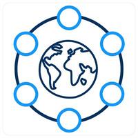 Database and Big data icon concept vector