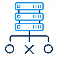Database storage and Big data icon concept vector