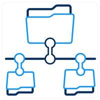 Folder and document icon concept vector
