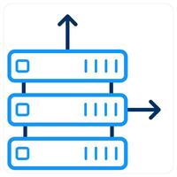 Database server and hosting icon concept vector