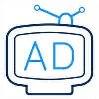 Dish Ad and ad icon concept vector
