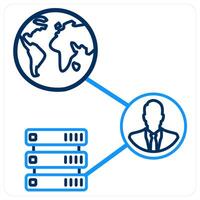 Network and Big data icon concept vector