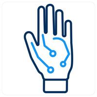 Prosthetic hand and Big data icon concept vector