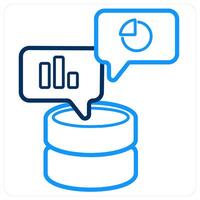 Statistics and Big data icon concept vector